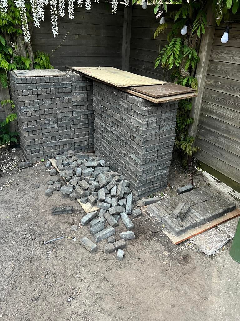 Waaltjes 20x5 cm | ongeveer 11m2, Ophalen, Gebruikt, Beton, Klinkers