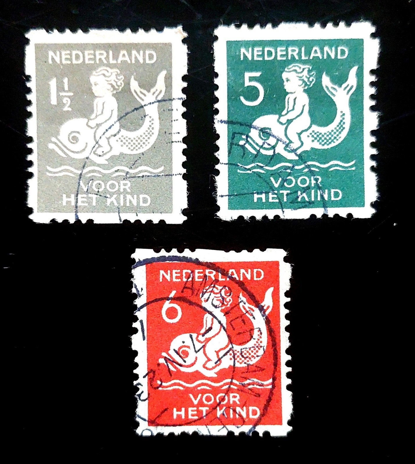 Kinderzegels 1929 gebruikt., Ophalen of Verzenden, T/m 1940, Gestempeld