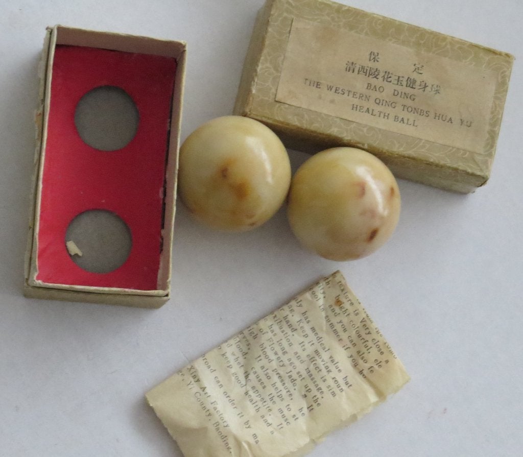 Oude Chinese Health ballen, jade, Ophalen of Verzenden