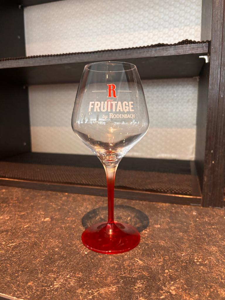 6 Rodenbach Fruitage bierglas - Zo goed als nieuw, Ophalen, Zo goed als nieuw, Bierglas