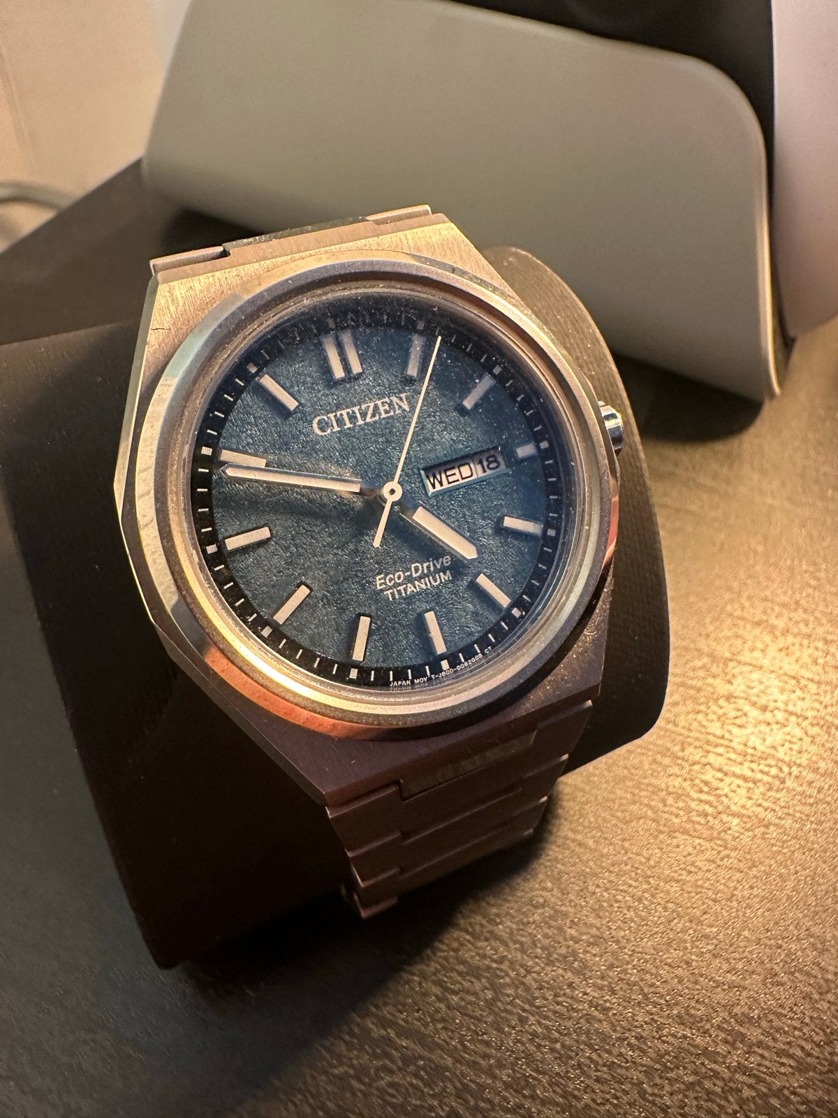 Citizen Eco-Drive Titanium Horloge 39mm - Volledige set, Overige materialen, Ophalen of Verzenden, Zo goed als nieuw, Polshorloge