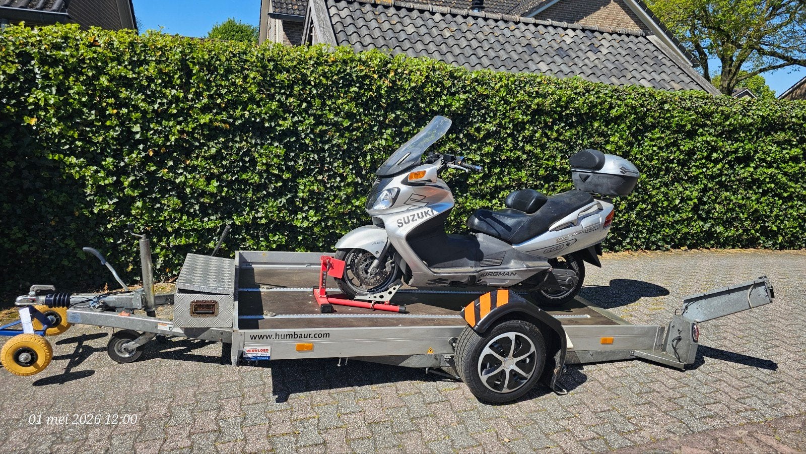 Humbaur HKT zakbare enkelas aanhanger met loofrekken, Auto diversen, Aanhangers en Bagagewagens, Ophalen