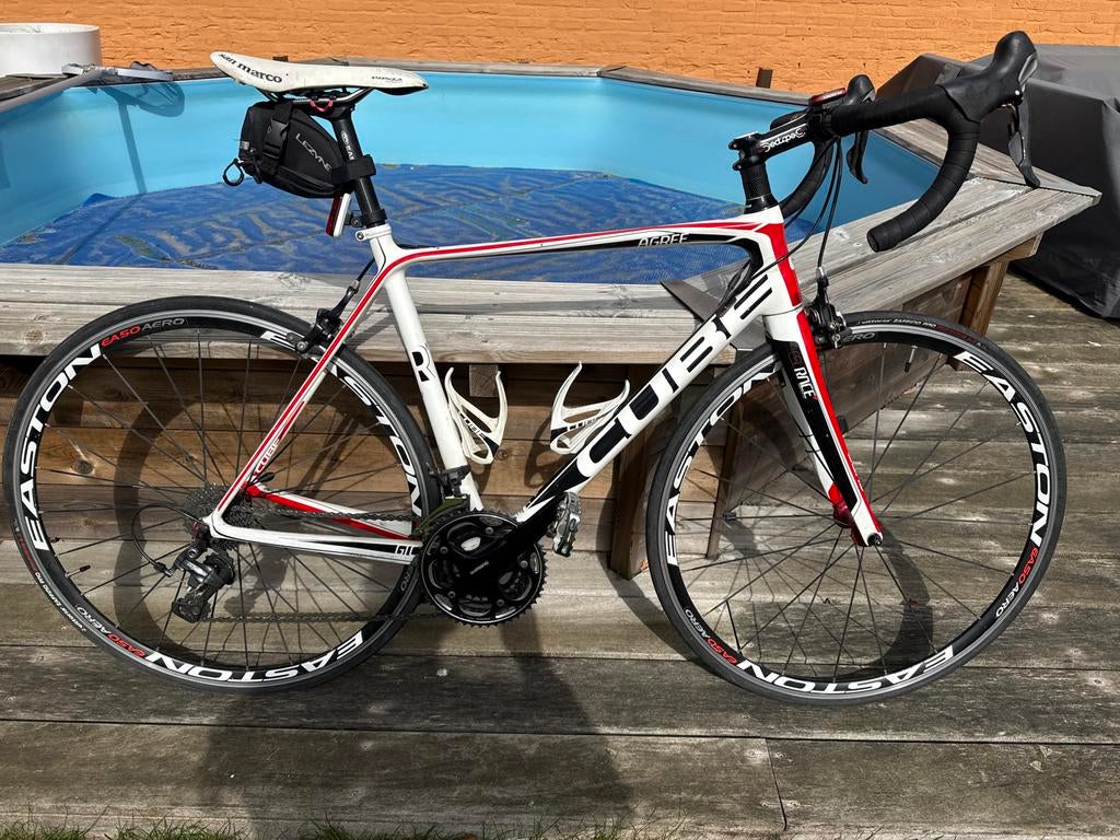 klim jij dit jaar de Alp D’huez  op? Cube Carbon Agree 54-56, 28 inch, Carbon, Heren, Zo goed als nieuw