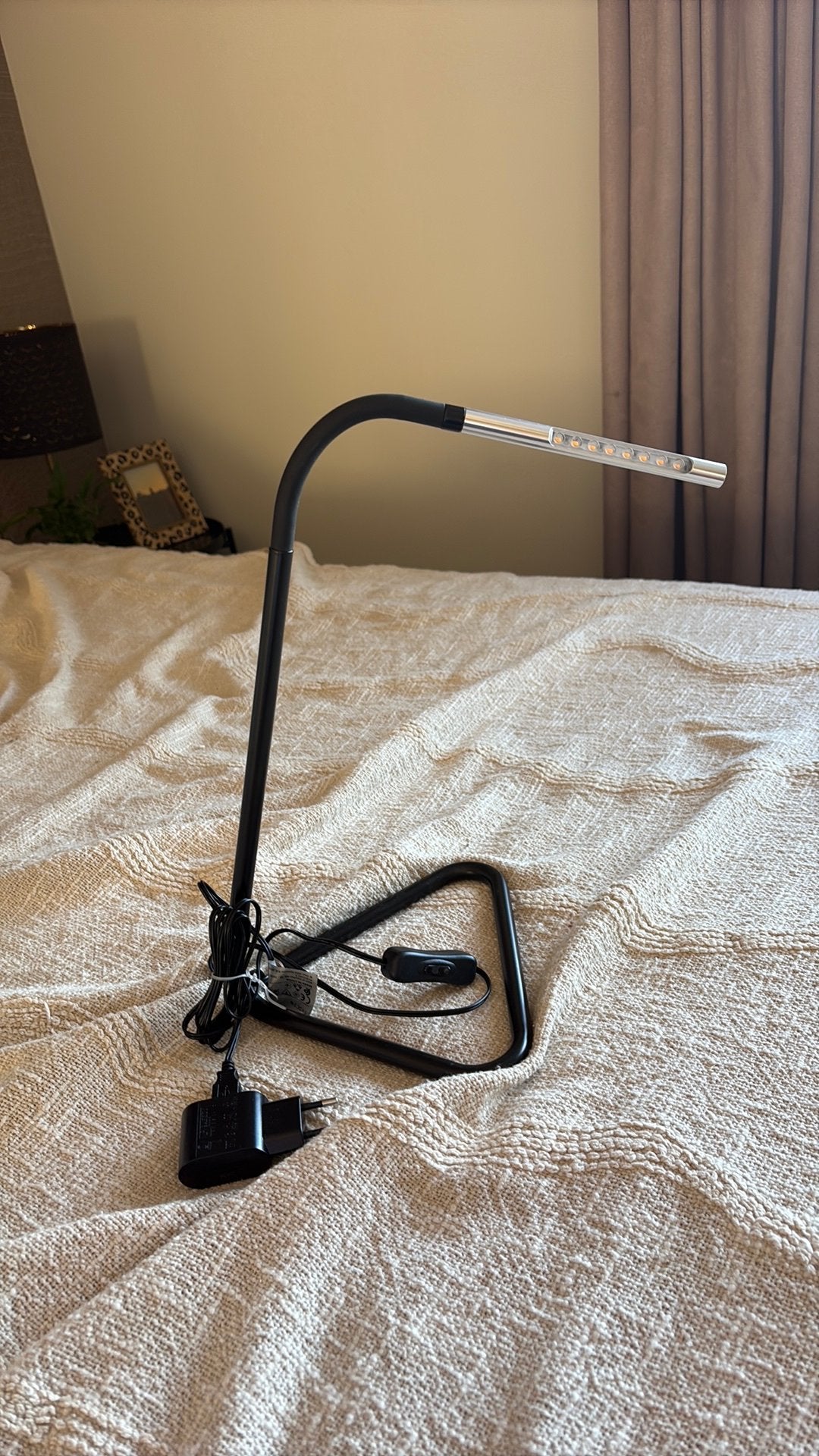 LED bureaulamp / leeslamp – zwart, Huis en Inrichting, Zwart, Verzenden, Zo goed als nieuw, Bureaulamp
