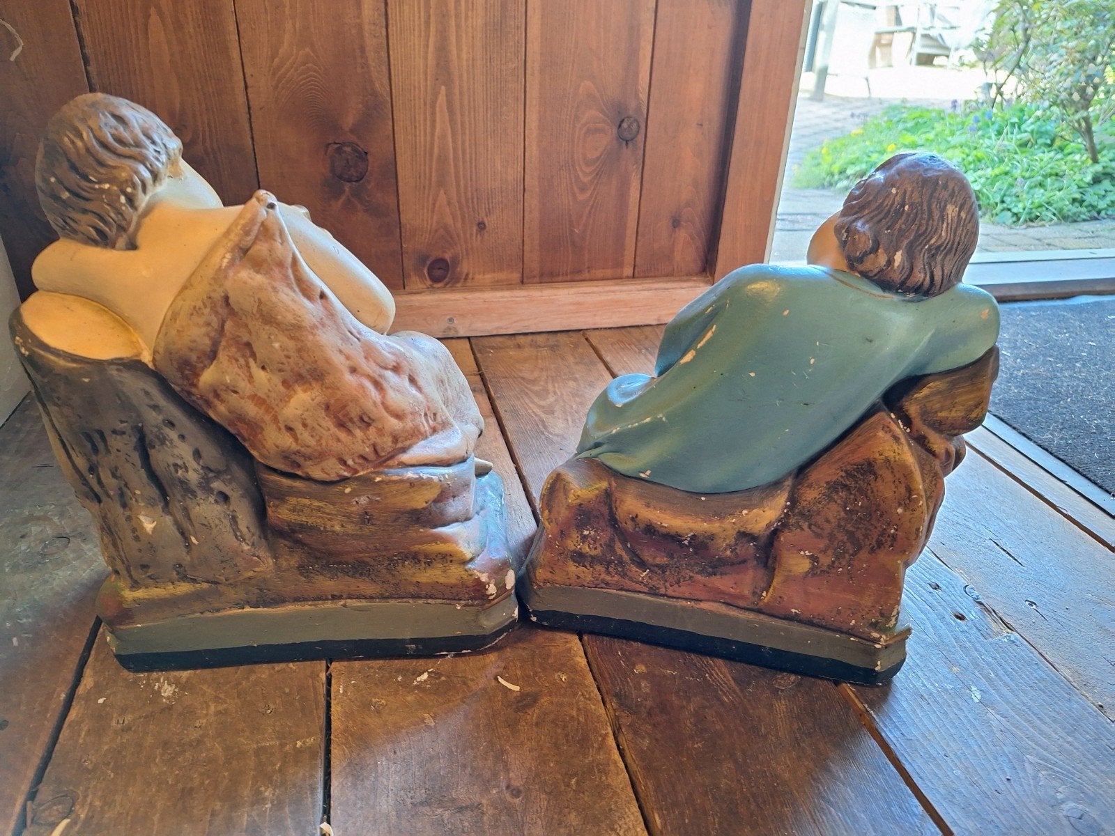 Vintage Beeldjes: Slapende Kinderen met Dieren, Verzamelen, Ophalen