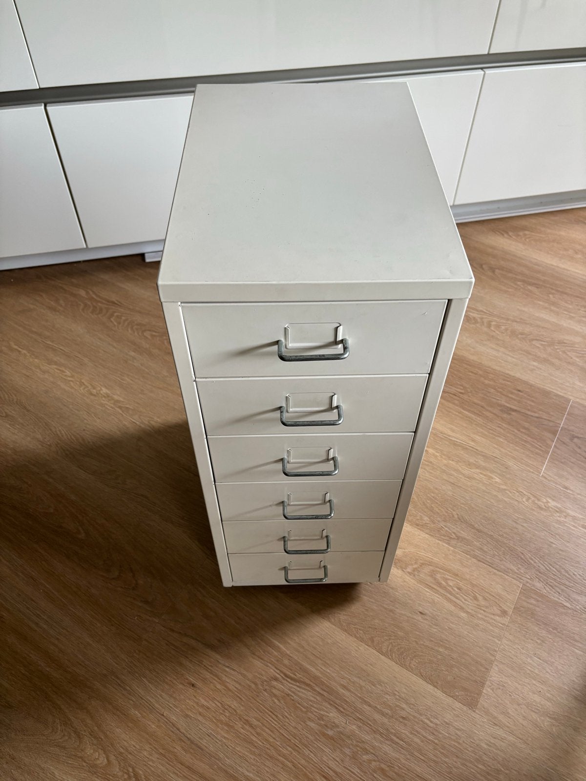 Ladenkast op wielen, wit, 6 lades, Huis en Inrichting, Kasten | Ladekasten, Ophalen, Minder dan 50 cm, Gebruikt, 5 laden of meer
