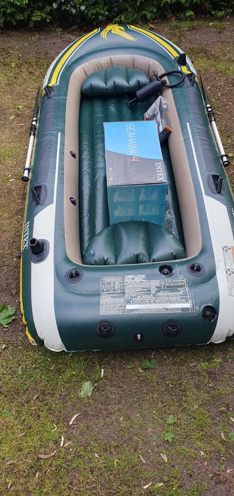 Intex Seahawk 4 opblaasboot met pomp, Ophalen of Verzenden, Gebruikt, Overige typen