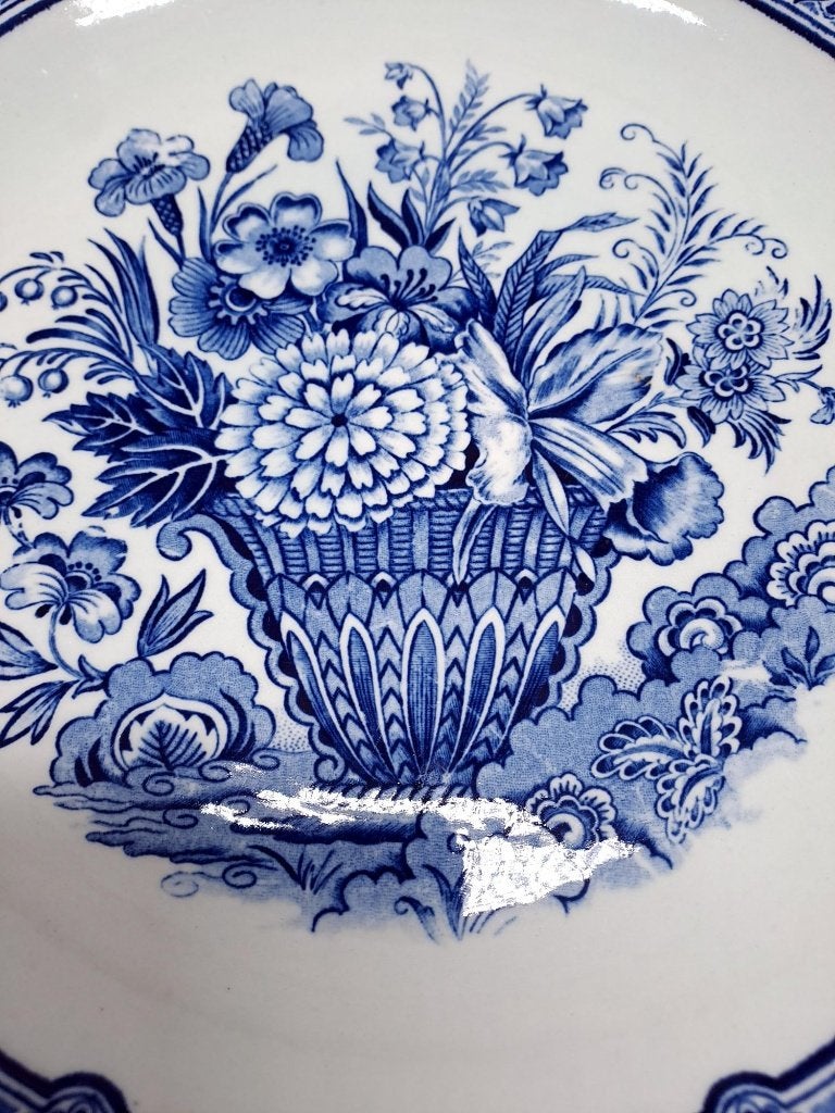 Vintage Boch Belgium Delfts blauw wandbord 31 cm, Antiek en Kunst, Antiek | Wandborden en Tegels, Ophalen of Verzenden