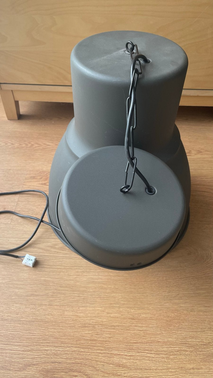 Industriële hanglamp ikea hektar - Donkergrijs, Max 40W, Ophalen, Gebruikt, Metaal, Minder dan 50 cm