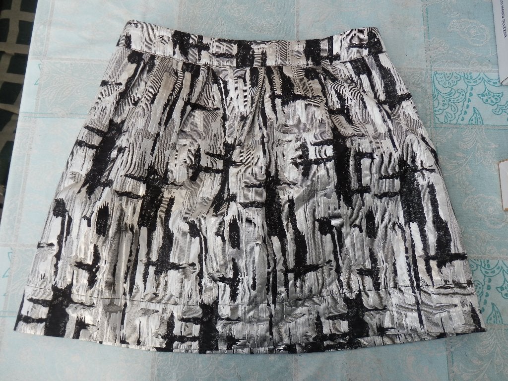 IVIVI Zwart-wit gestreepte mini rok, Maat 38/40 (M), Zwart, Ophalen of Verzenden, Zo goed als nieuw