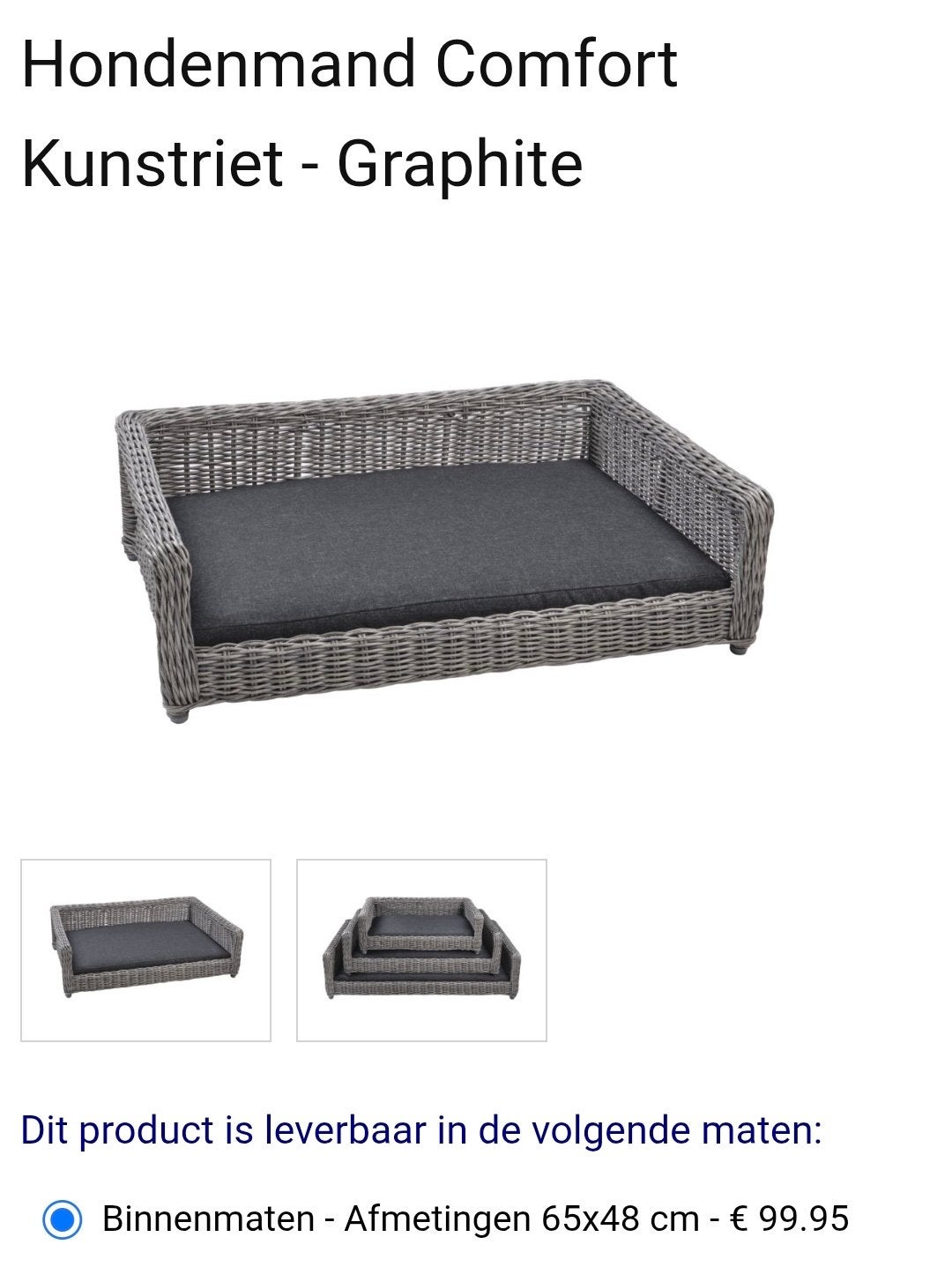Kunst rieten honden mand, Ophalen, Nieuw, Riet