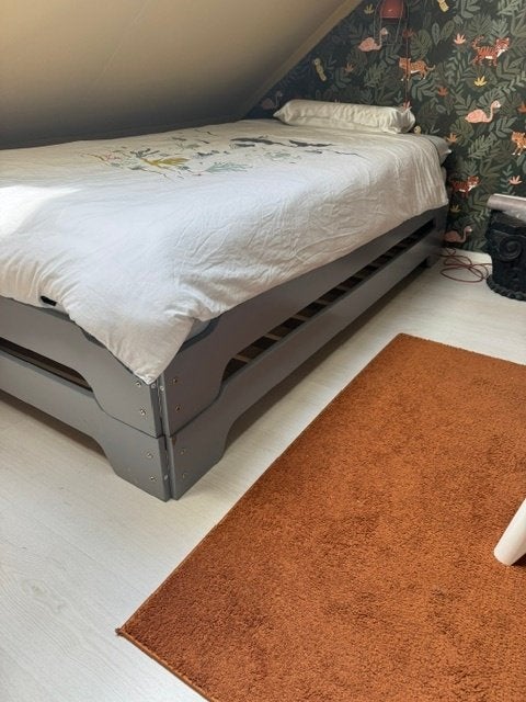 2x stapelbaar bed, Ophalen, Verstelbaar, 90 cm, Eenpersoons