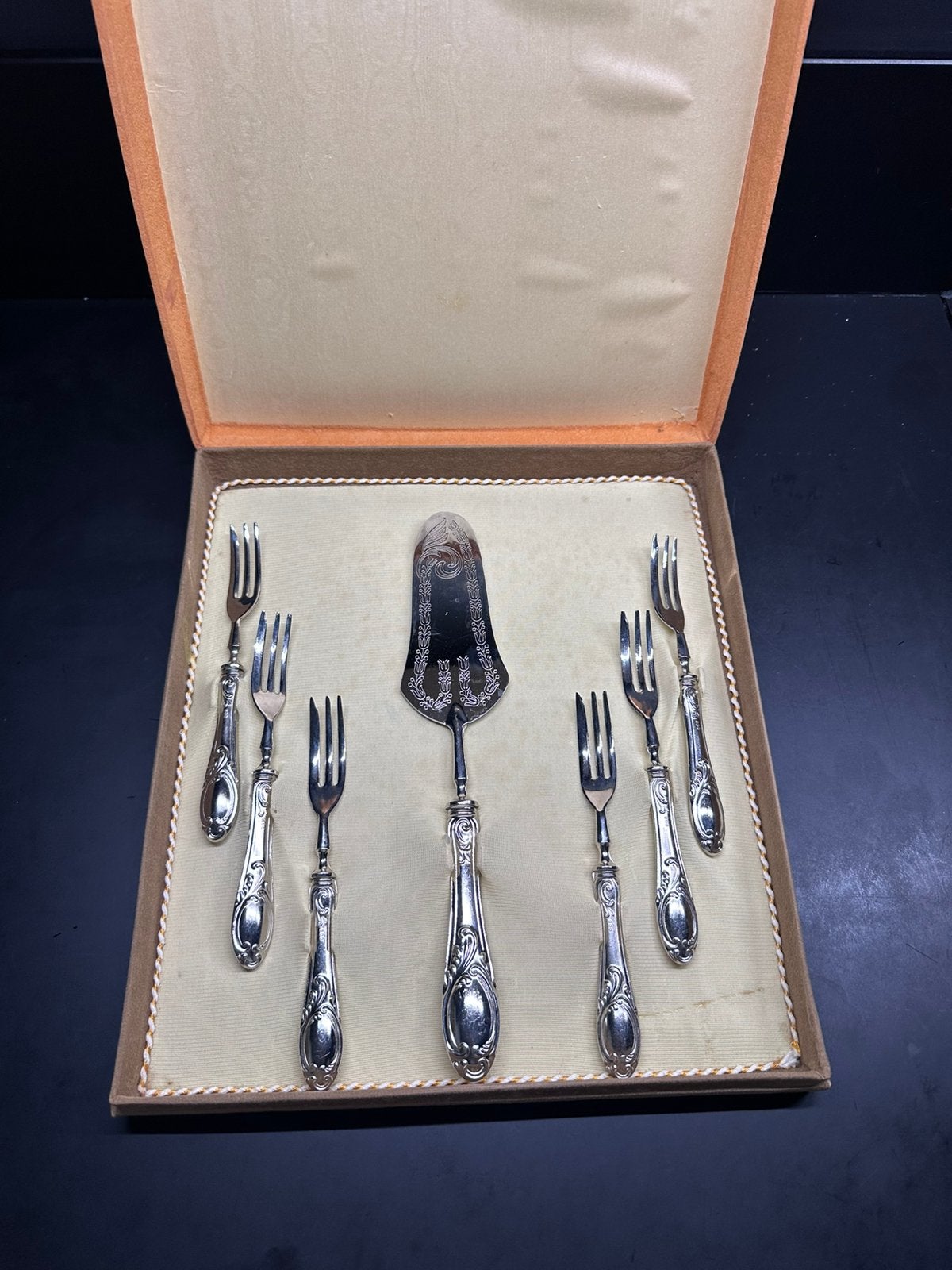 Zilver (800) taart bestek set, Antiek en Kunst, Ophalen of Verzenden