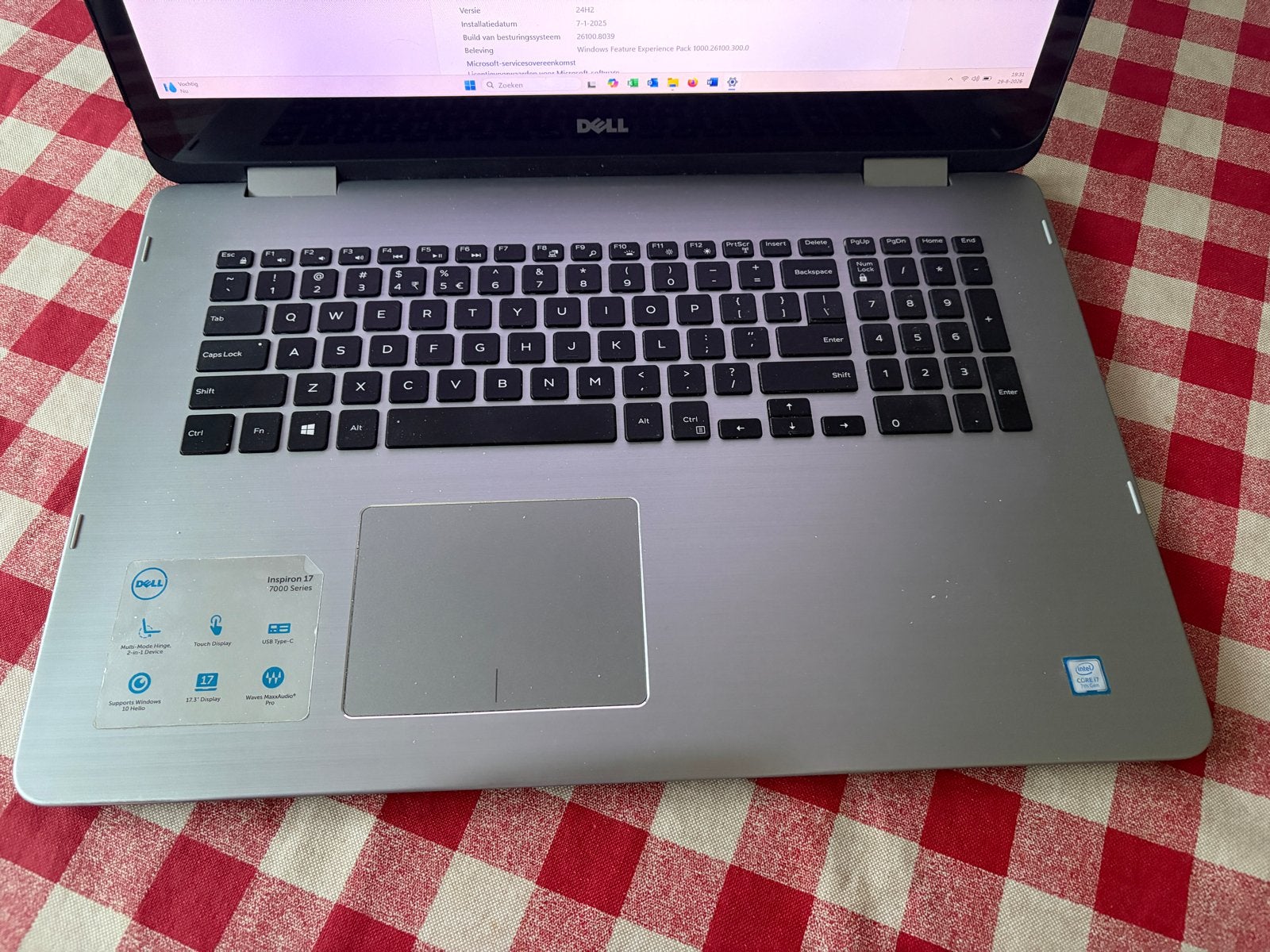 Dell Inspiron 17-7779 2-in-1 Laptop i7-7500U 16GB RAM, Computers en Software, Windows Laptops, Ophalen, HDD, 2 tot 3 Ghz, Qwerty