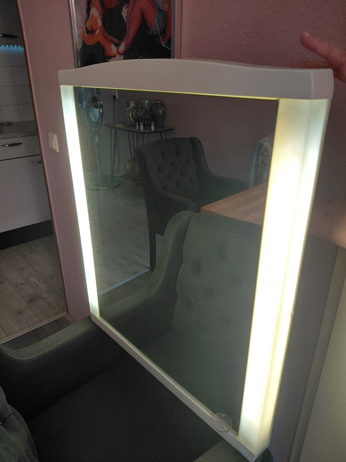 Vintage Allibert spiegelkast met verlichting en stopcontact, Ophalen of Verzenden