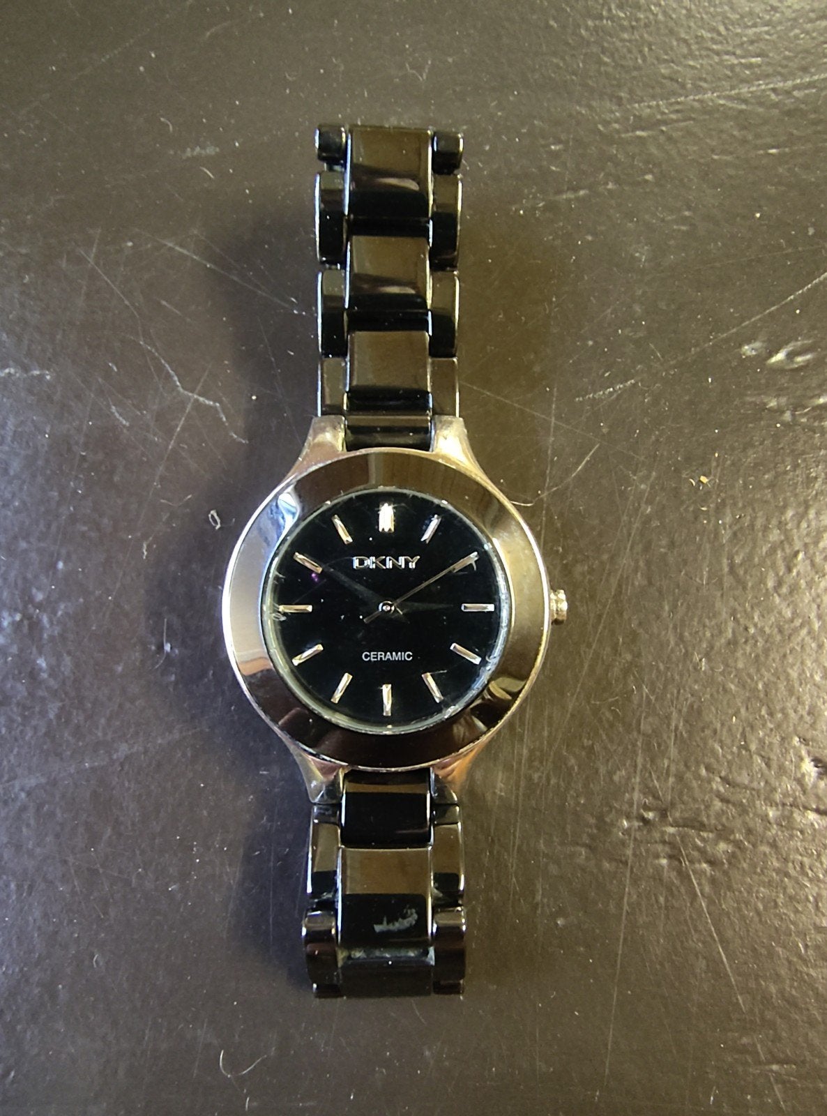 DKNY NY4887 Horloge - Zwarte Keramische Band, Ophalen of Verzenden, Staal, DKNY