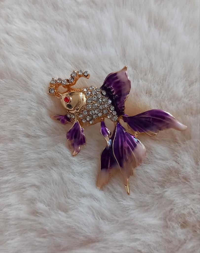 Luxe vis broche, Overige materialen, 4 tot 7 cm, Nieuw, Ophalen of Verzenden