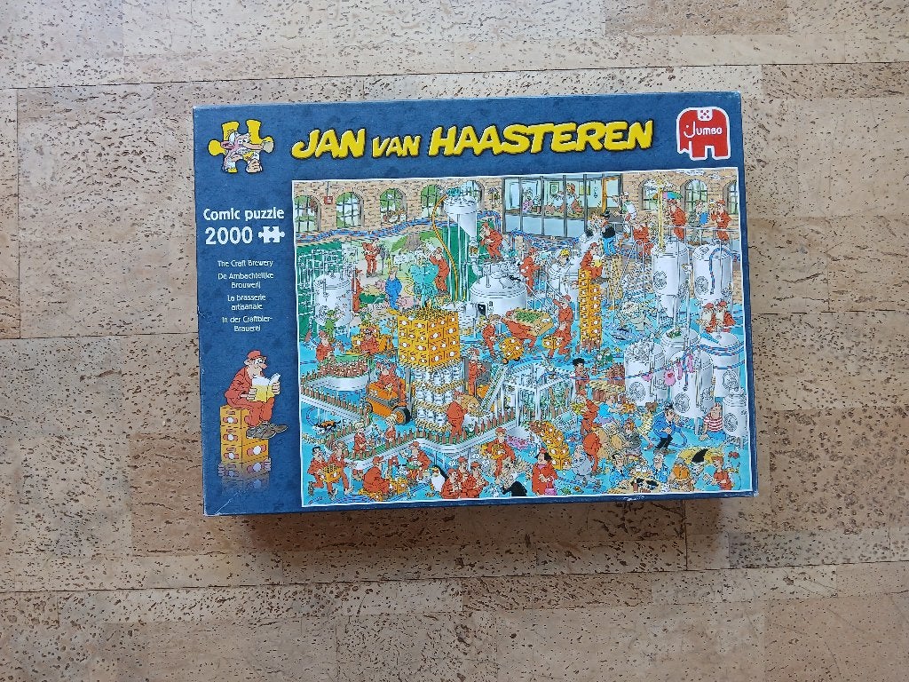 Puzzel Jan van Haasteren 2000 st De ambachtelijke brouwerij, Ophalen of Verzenden, 500 t/m 1500 stukjes, Zo goed als nieuw, Legpuzzel