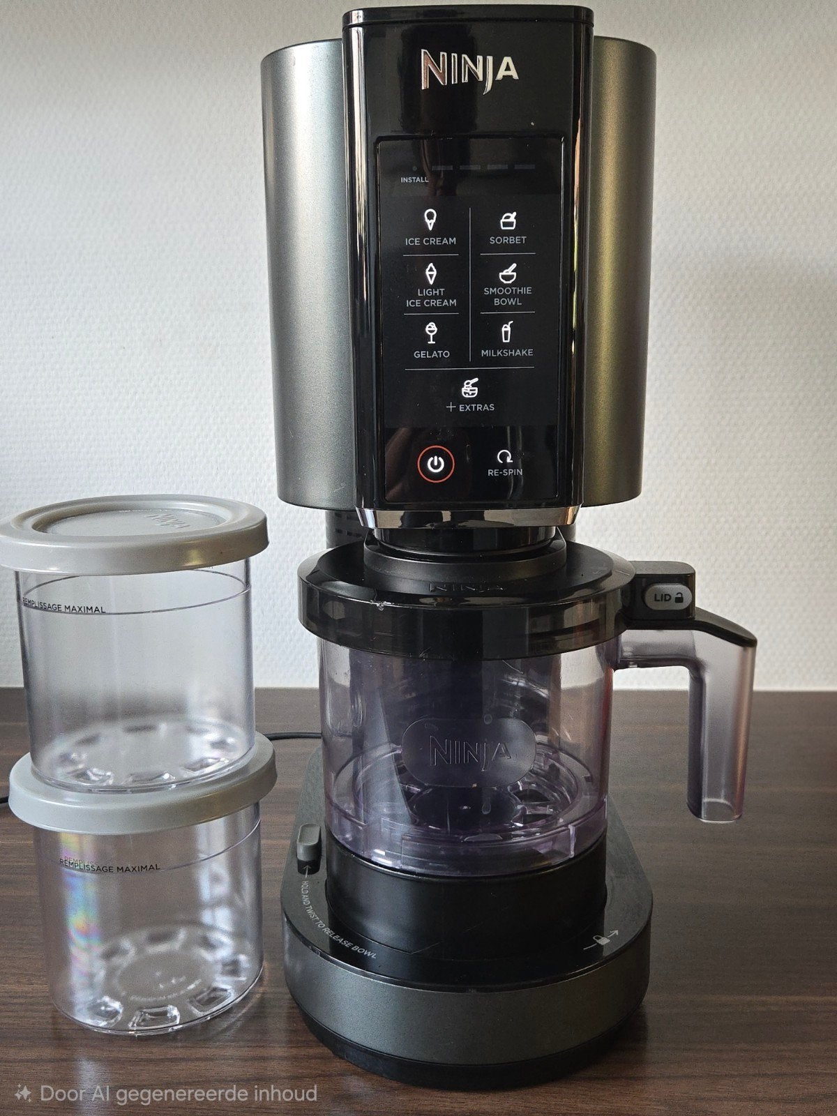 Ninja Creami IJsmachine - Maak zelf heerlijk ijs!, Ophalen, 3 snelheden of meer, Zo goed als nieuw, Vaatwasserbestendig