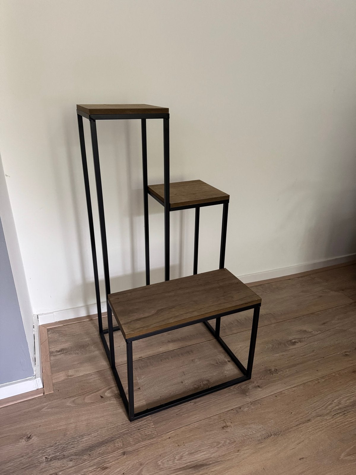 Plantenstandaard 40x40x80cm - Metaal en Hout, Huis en Inrichting, Woonaccessoires | Overige, Ophalen, Hout, Zo goed als nieuw