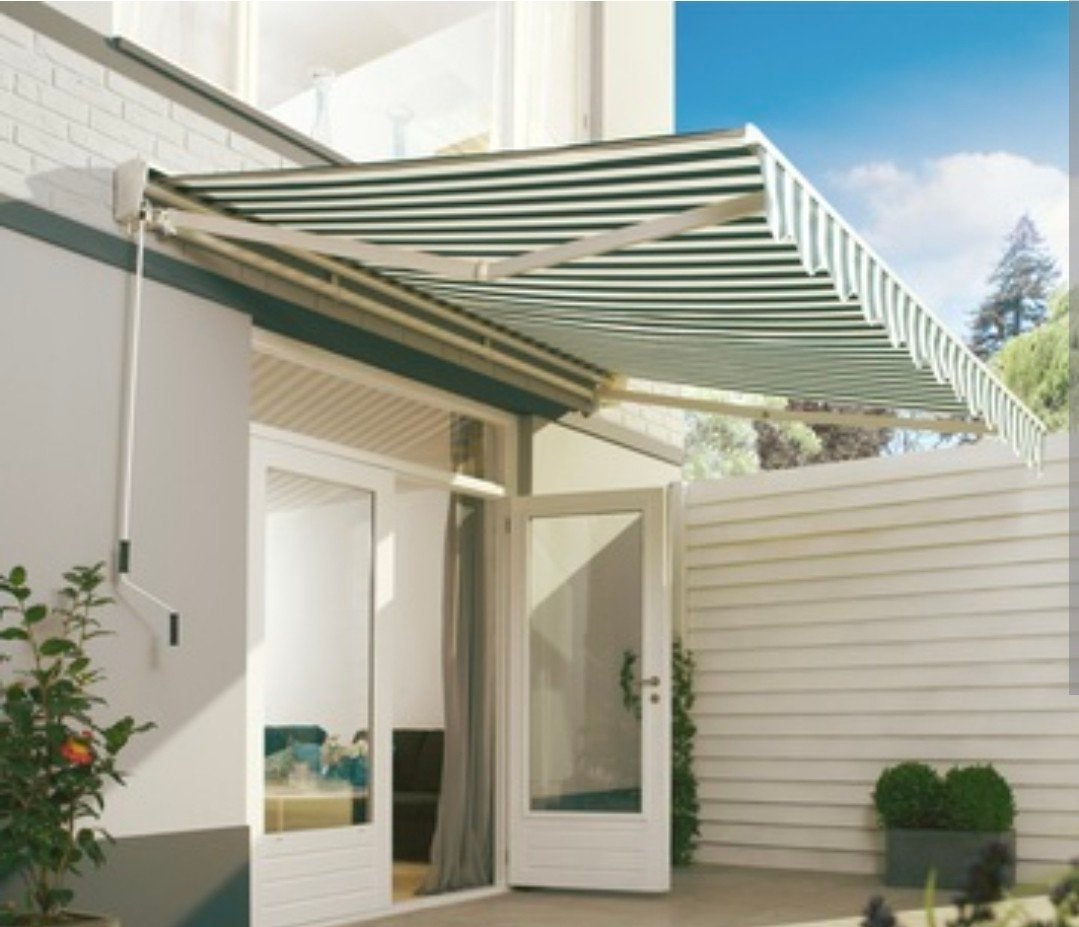 Tekoop handmatige rechte knikarm zonnescherm, Ophalen, Nieuw, Minder dan 250 cm, 150 tot 300 cm