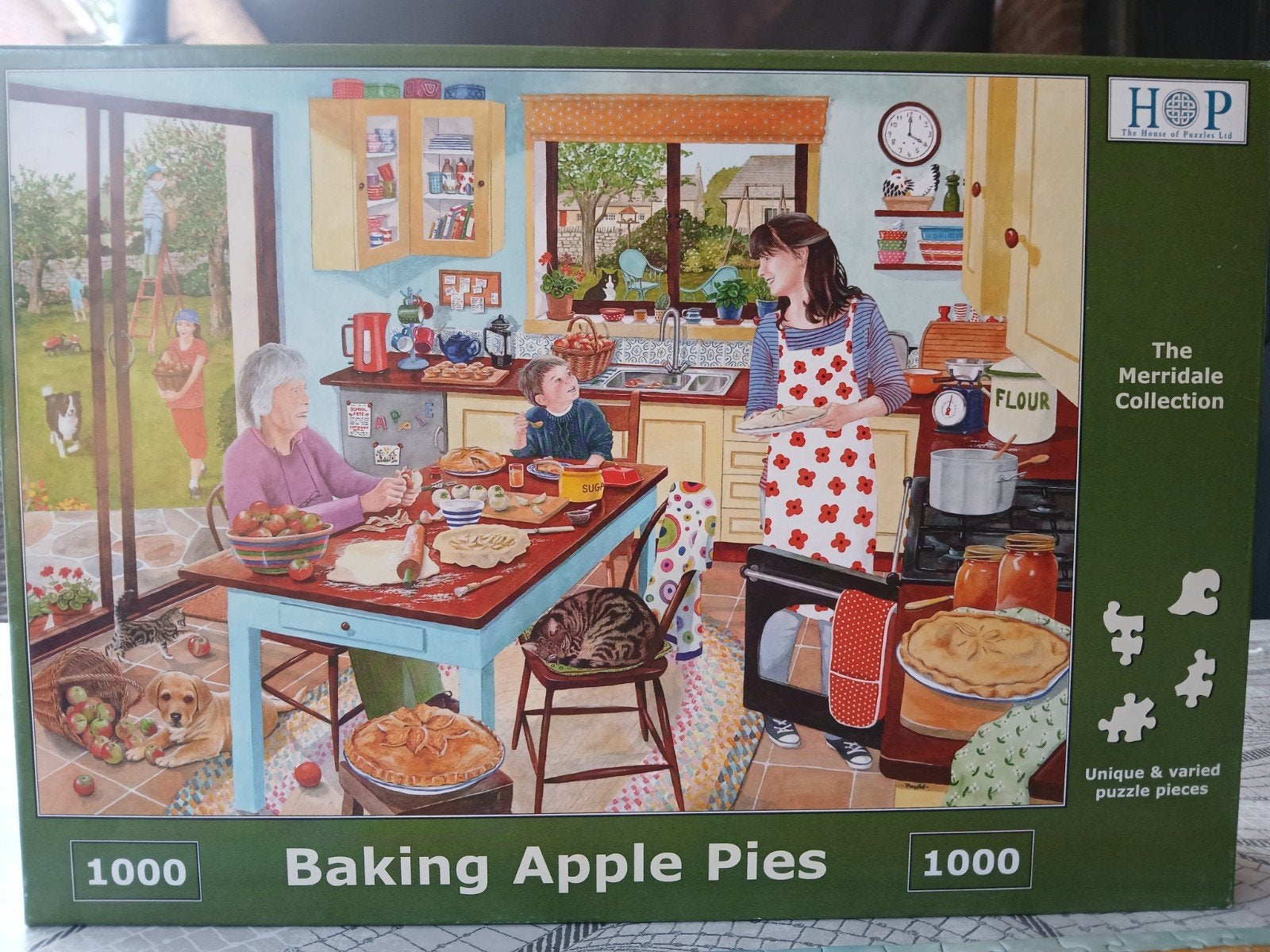 hop puzzel baking Apple pies, Ophalen of Verzenden, 500 t/m 1500 stukjes, Zo goed als nieuw, Legpuzzel