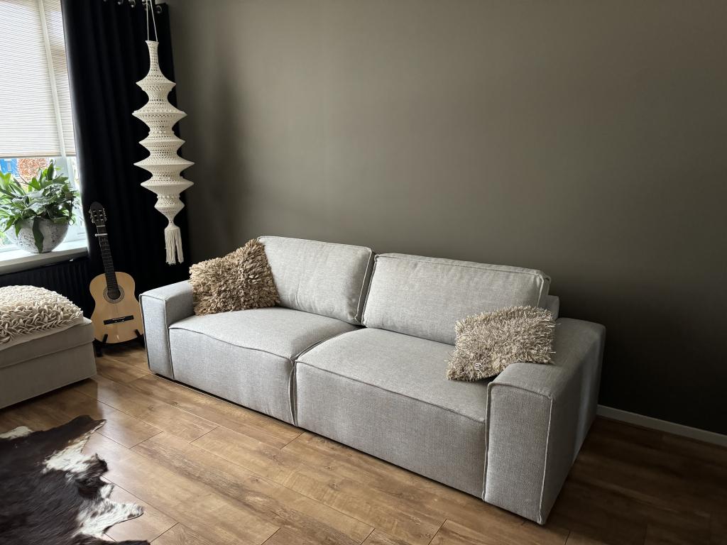 !!ACTIE!! Mack 3 zits bank recycled zandgrijs NIEUW, Niet ingevuld, Niet ingevuld, 75 tot 100 cm, Rechte bank