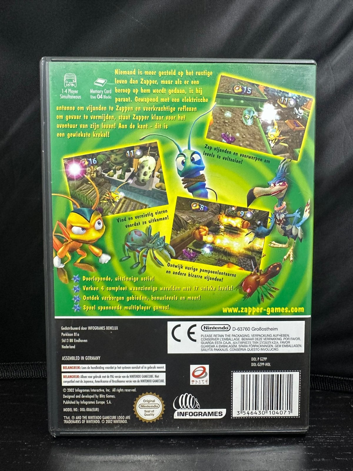 Zapper: De Ondeugende Krekel! - Nintendo GameCube, F, 1 speler, Ophalen of Verzenden, Zo goed als nieuw
