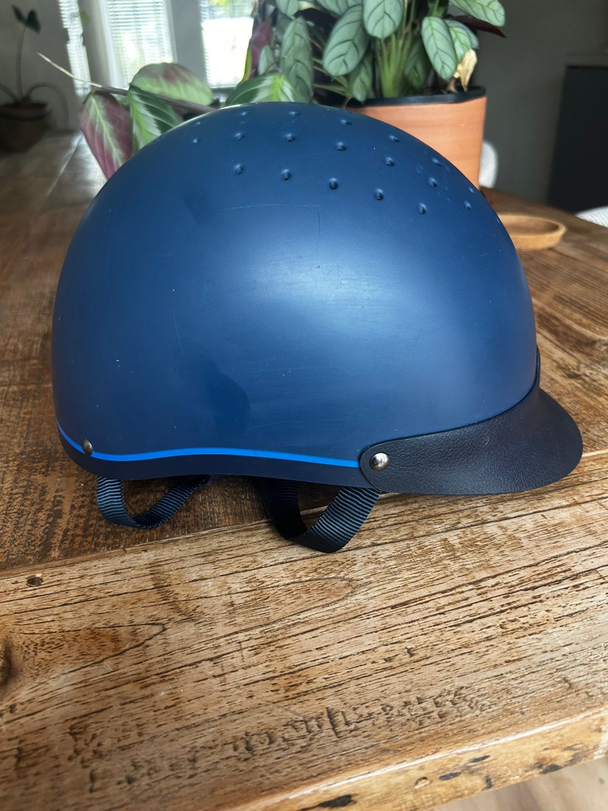 Fouganza paardrijcap - Maat S (52-55 cm) - Blauw, Dieren en Toebehoren, Ophalen of Verzenden, Zo goed als nieuw