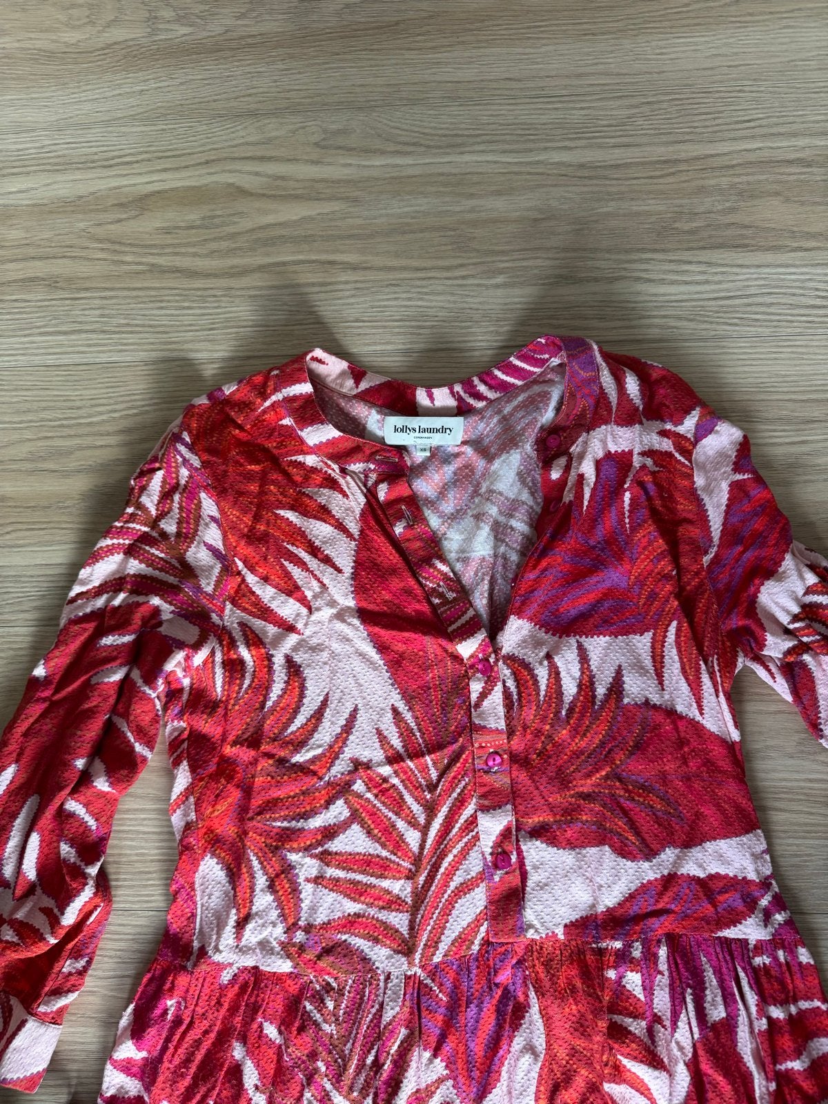 Lollys Laundry Maxi Jurk met Tropische Print xs, Ophalen of Verzenden, Zo goed als nieuw, Maat 34 (XS) of kleiner, Rood