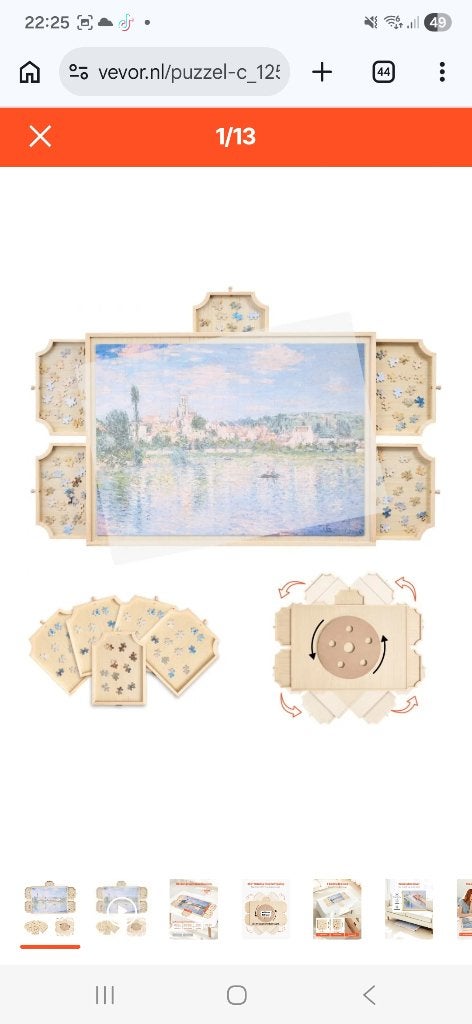 Puzzeltafel 1000 stukjes, Hobby en Vrije tijd, Denksport en Puzzels, Ophalen, 500 t/m 1500 stukjes, Zo goed als nieuw, Overige typen