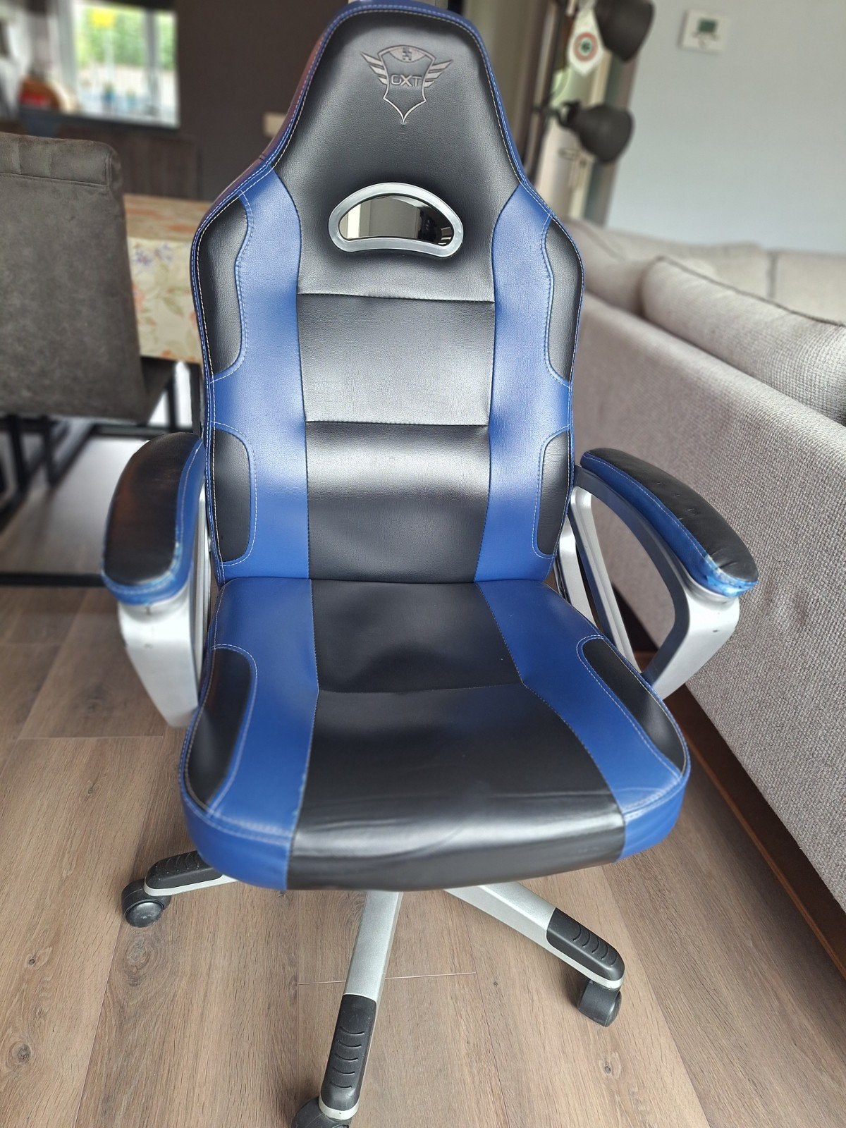 Gaming Bureaustoel Blauw/Zwart - Gebruikt, Ophalen, Gebruikt, Blauw, Gaming bureaustoel