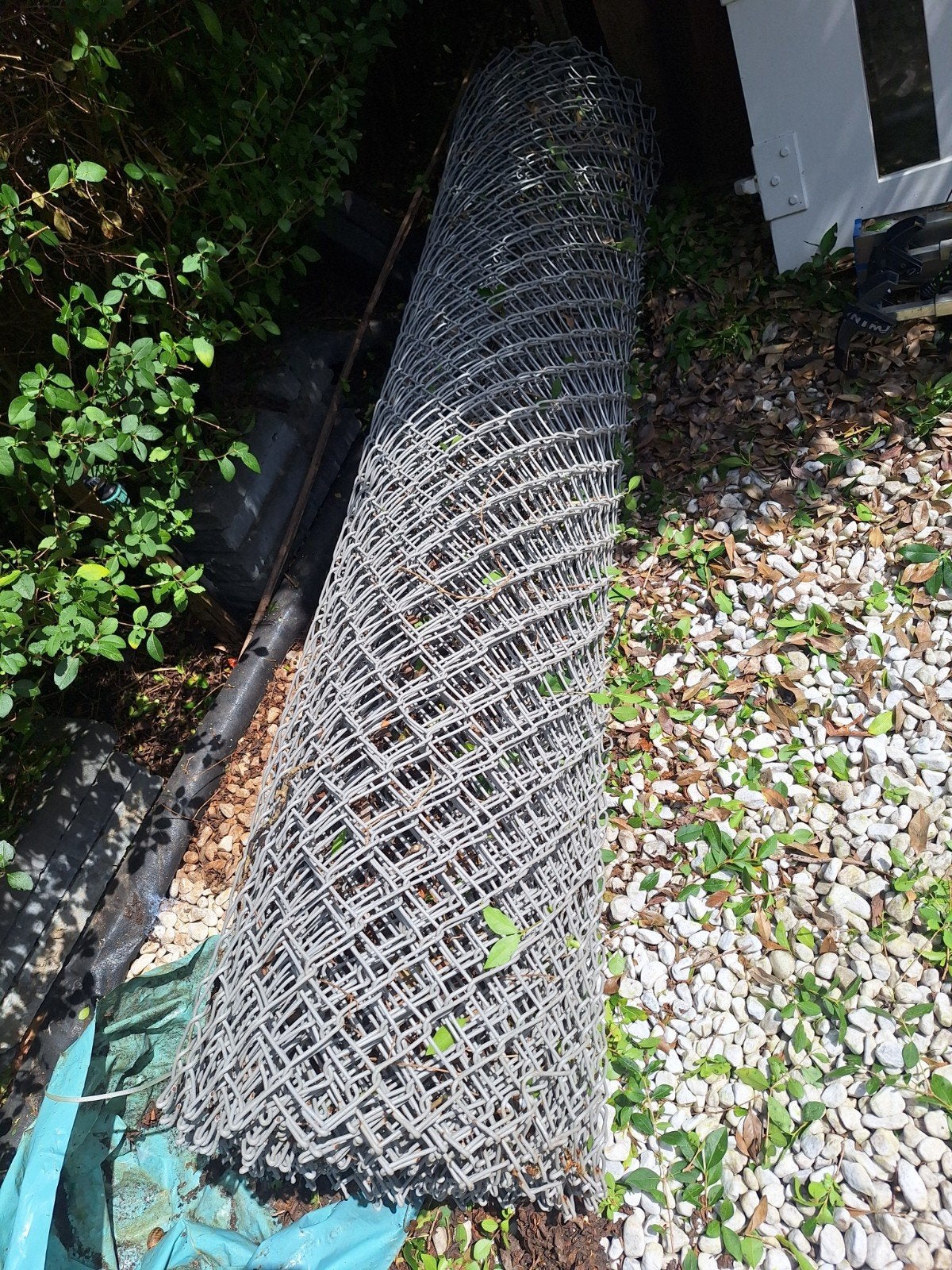 geplastificeerd grijs gaashekwerk, 25m rol, 200cm hoog, Ophalen, Nieuw, IJzer, Gaashekwerk
