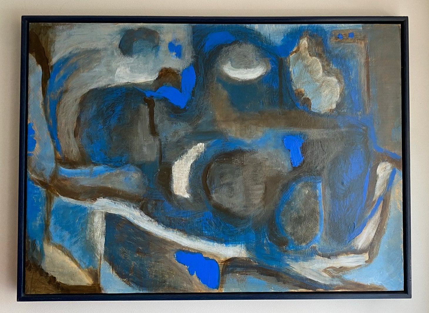 L'ambiance est Cool - R33 Olieverfschilderij Frans Veenhoven, Antiek en Kunst, Kunst | Schilderijen | Abstract, Ophalen
