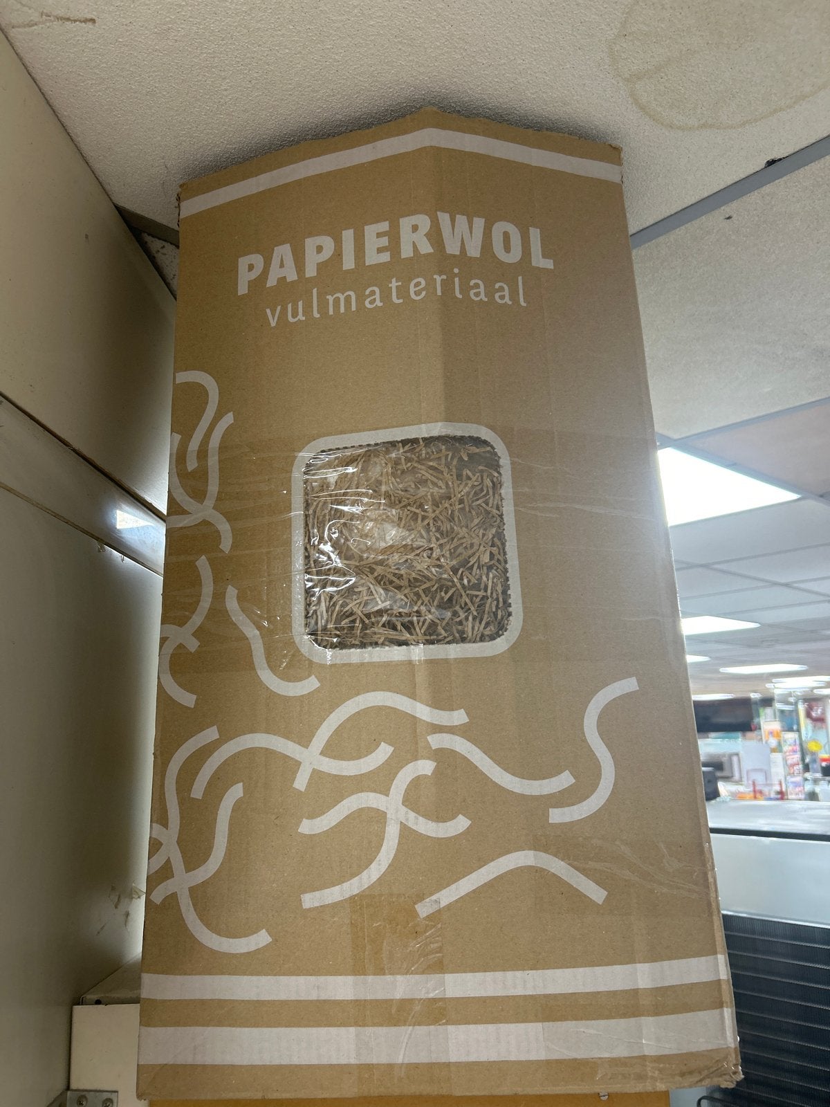 Vulmateriaal papierwol, Ophalen