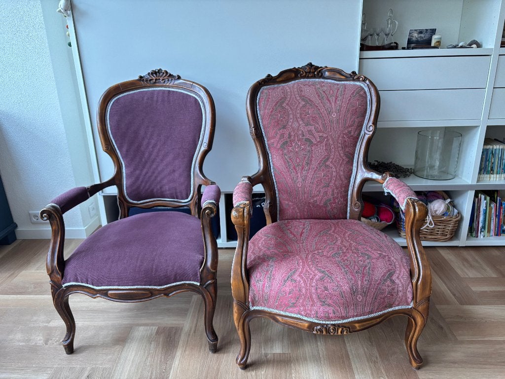 Twee barokke fauteuils, Ophalen, Gebruikt, Barok, 100 tot 125 cm