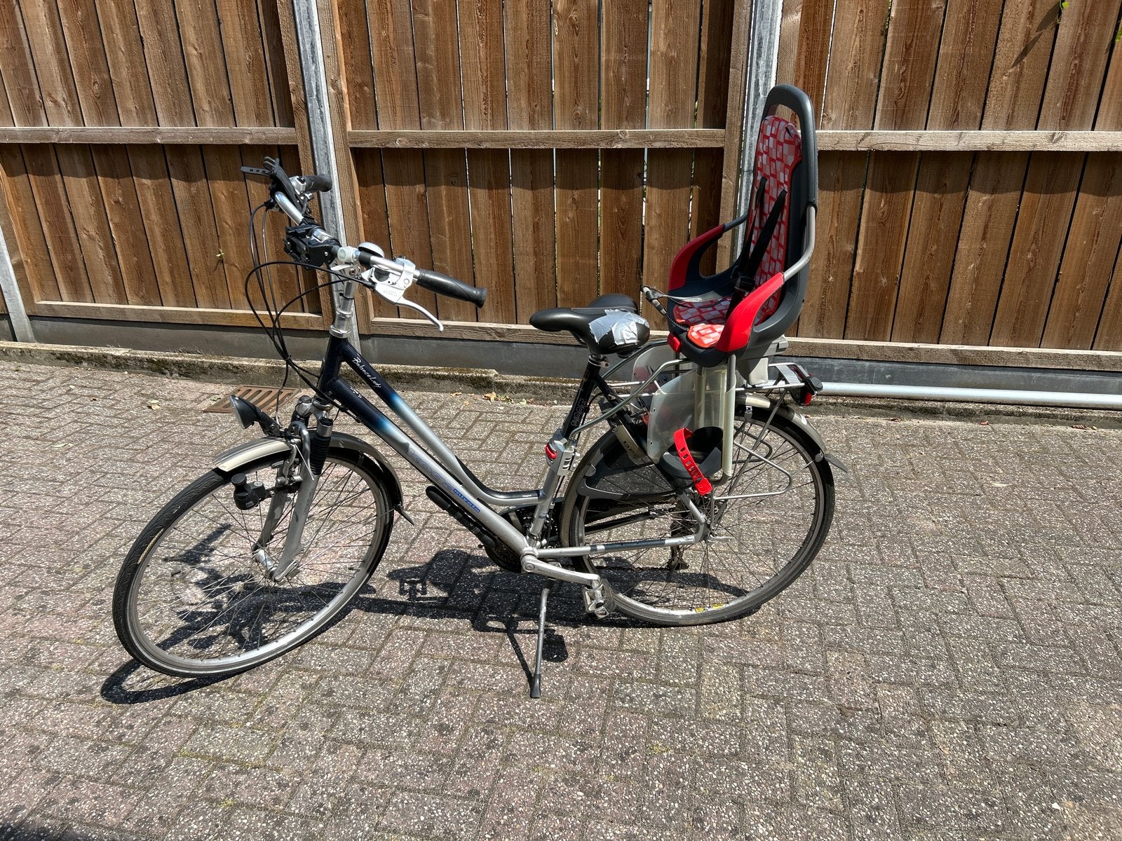 Koga Miyata Balance Lady Damesfiets met Kinderzitje, Velgrem, Ophalen, Overige merken, 53 tot 56 cm