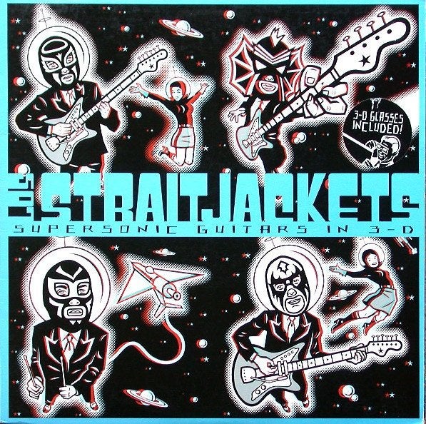 los straitjackets/supersonic guitars in 3-D-garage/punk/surf, Verzenden, Gebruikt, 12 inch