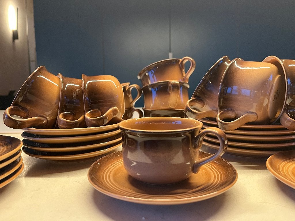 Vintage Höganäs koffieservies 28 delen (nooit gebruikt), Overige merken, Keramiek, Vintage, Nieuw