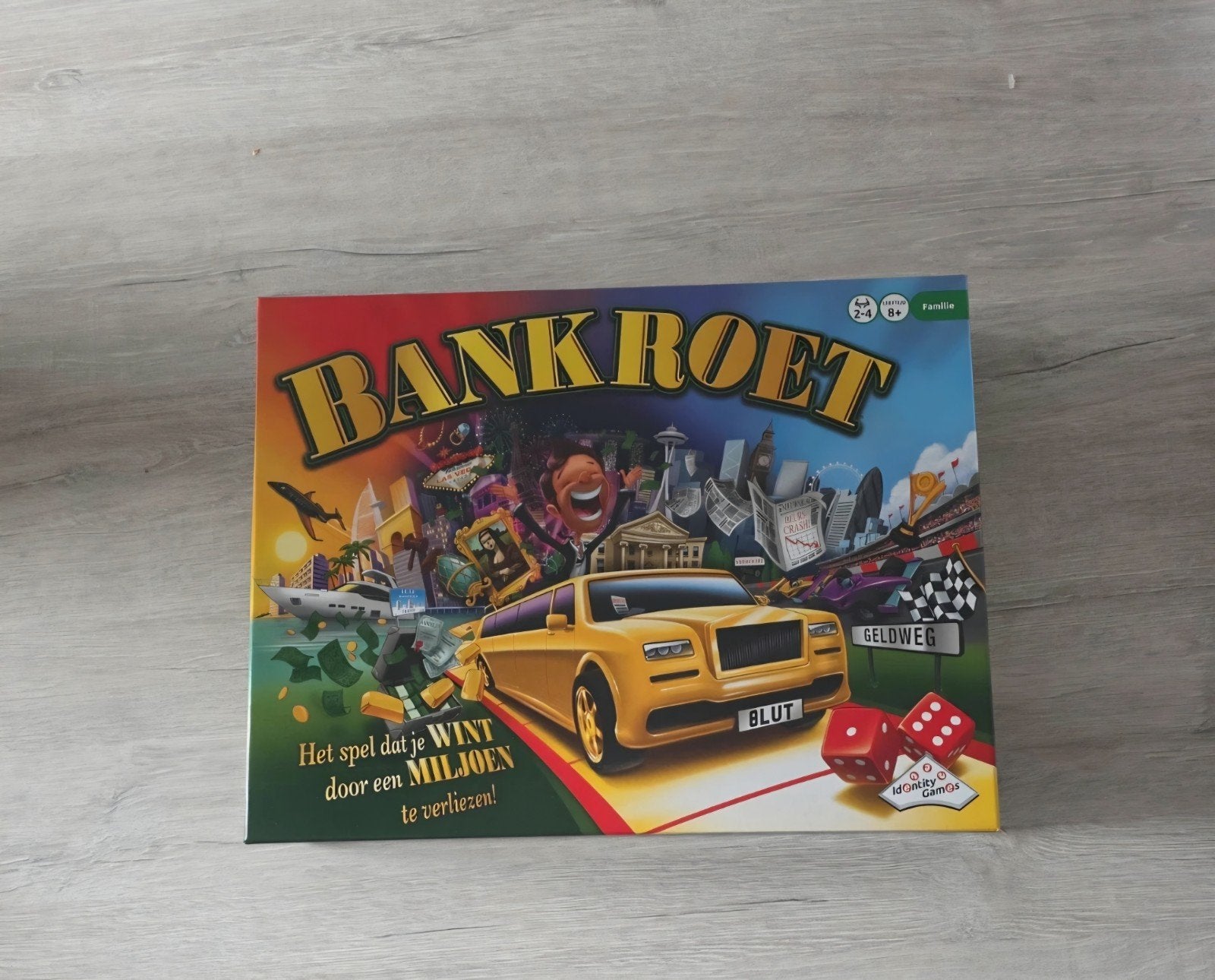 Bankroet spel, Drie of vier spelers, Ophalen, Zo goed als nieuw, Identity Games