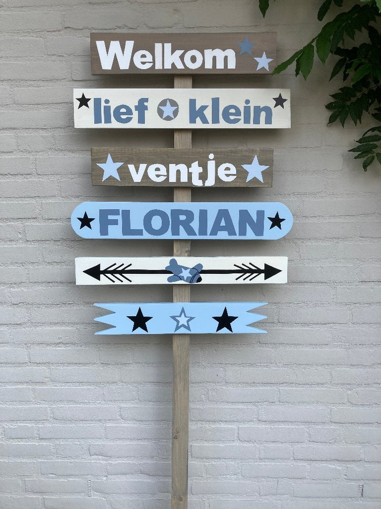 Foto 4 van geboorte bord jongen en meisje