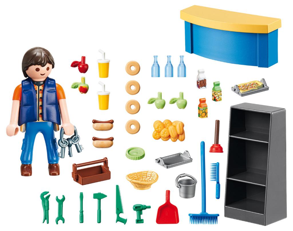 PLAYMOBIL 9457 SchoolConcierge met Kiosk, Ophalen of Verzenden, Nieuw, Complete set