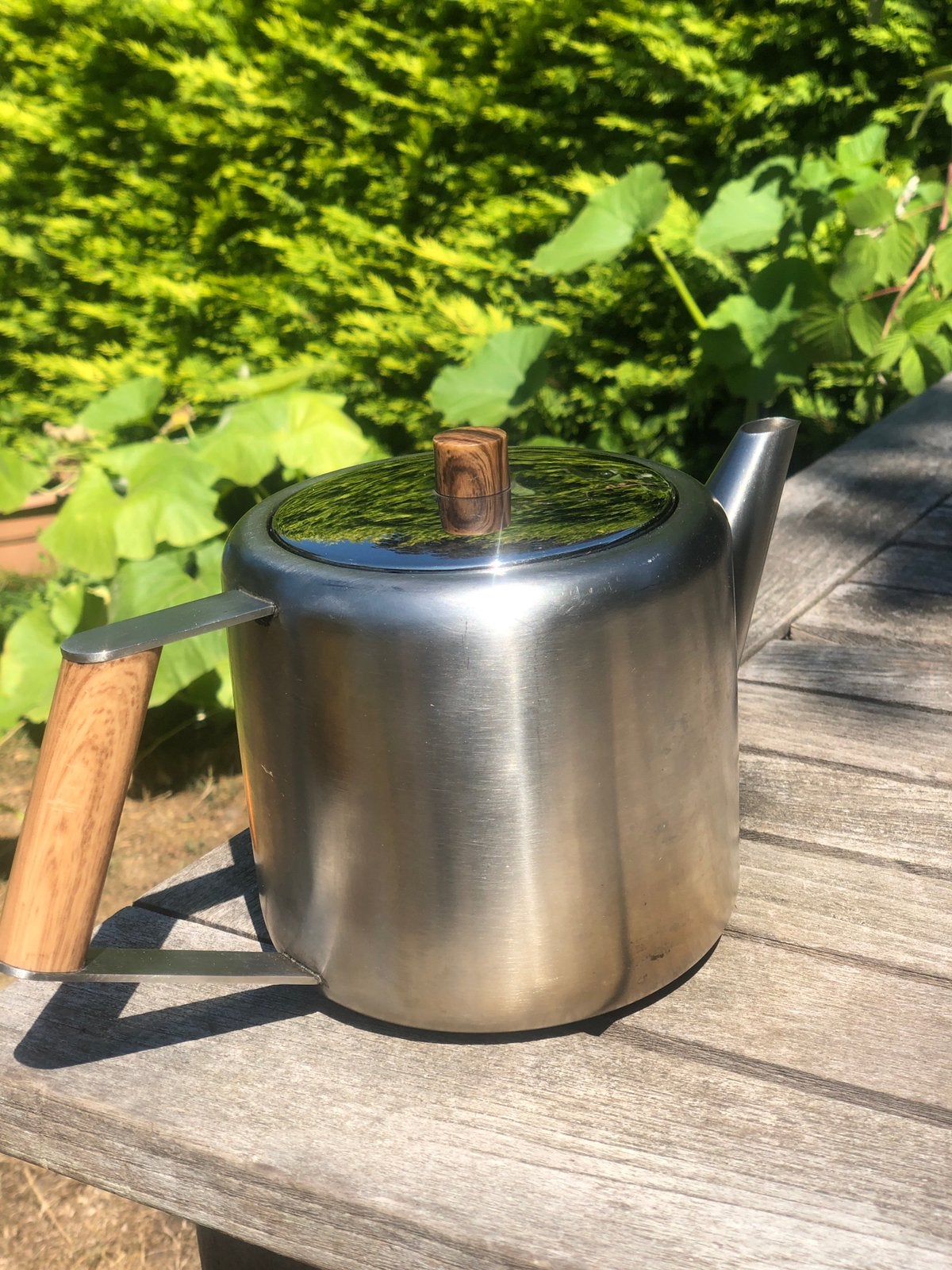 Bredemeijer Duet Boston Design rvs dubbelwandige theepot, Theepot/fluitketel, Bredemeijer, Ophalen of Verzenden, Zo goed als nieuw