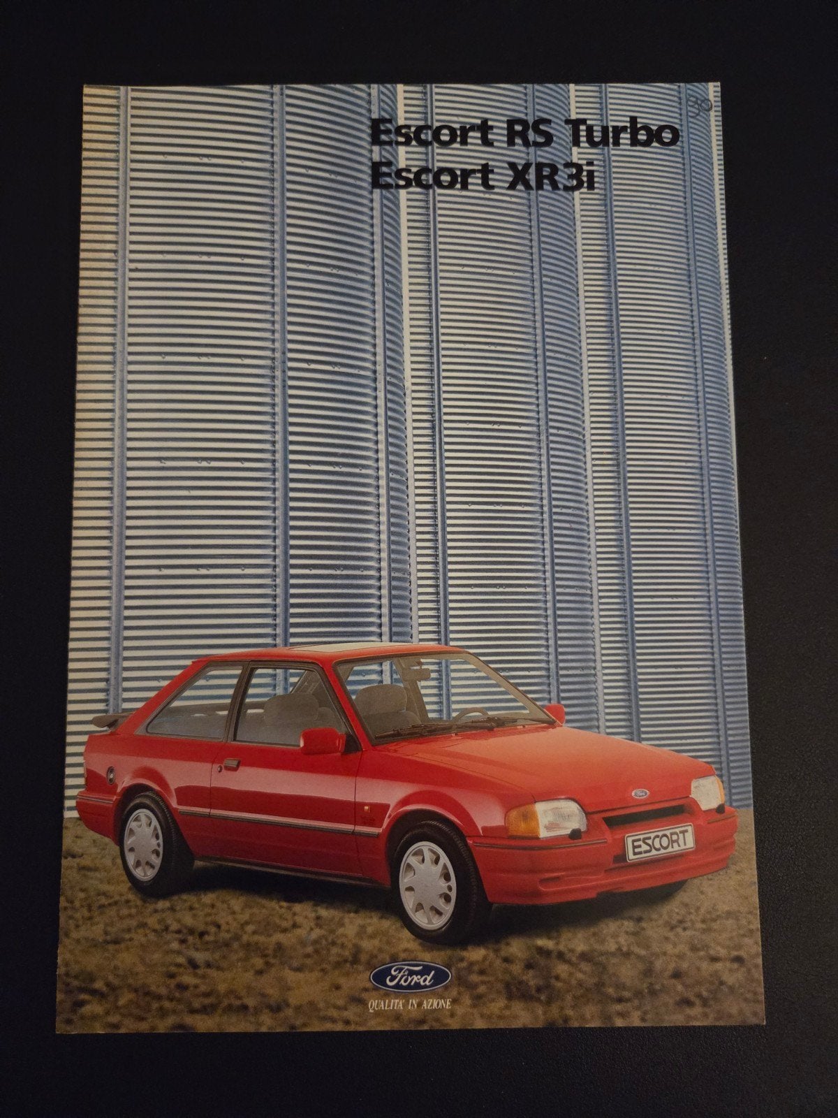 Brochure Ford Escort RS Turbo & XR3i 1989 Italië, Ophalen of Verzenden, Zo goed als nieuw, Ford