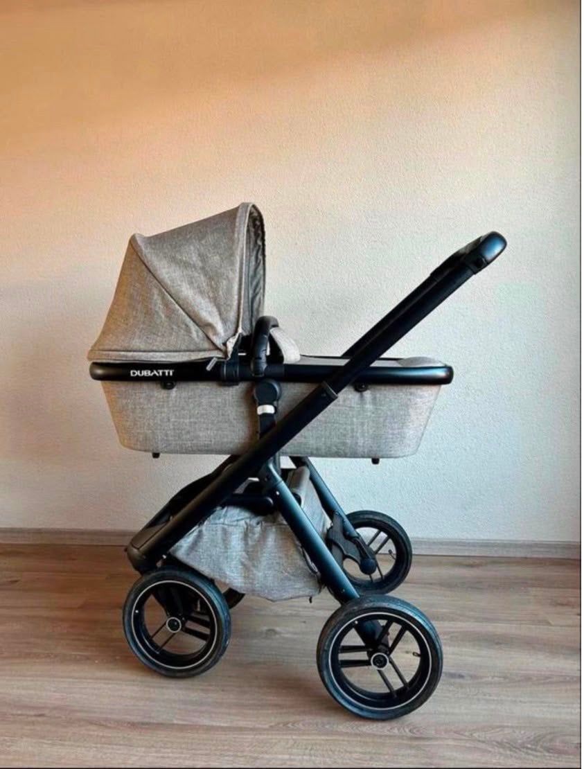 Dubatti 1 kinderwagen met veel extra’s, Gebruikt, Verstelbare duwstang, Ophalen, Kinderwagen