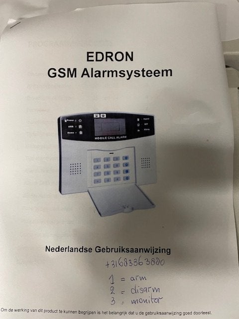GSM alarminstallatie, Ophalen of Verzenden, Zo goed als nieuw