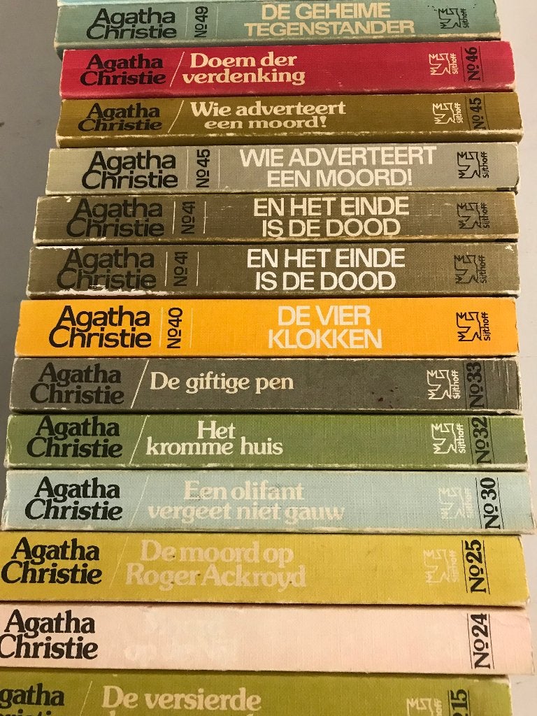 T.K. 13 boeken van Agatha Christie & 15 Vijflings zie lijst, Ophalen of Verzenden, Gelezen, Agatha Christie