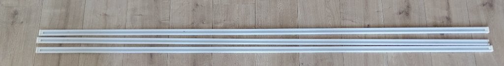 3 x 2m Sencys Gordijnrail Flat AVR6 wit, Ophalen, 200 cm, Overige merken, Wit