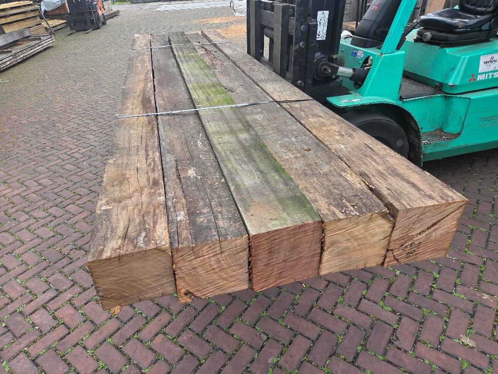 Rustieke gebruikte hardhouten palen - nr: HB73, Tuin en Terras, Ophalen, Gebruikt, Palen, Hardhout