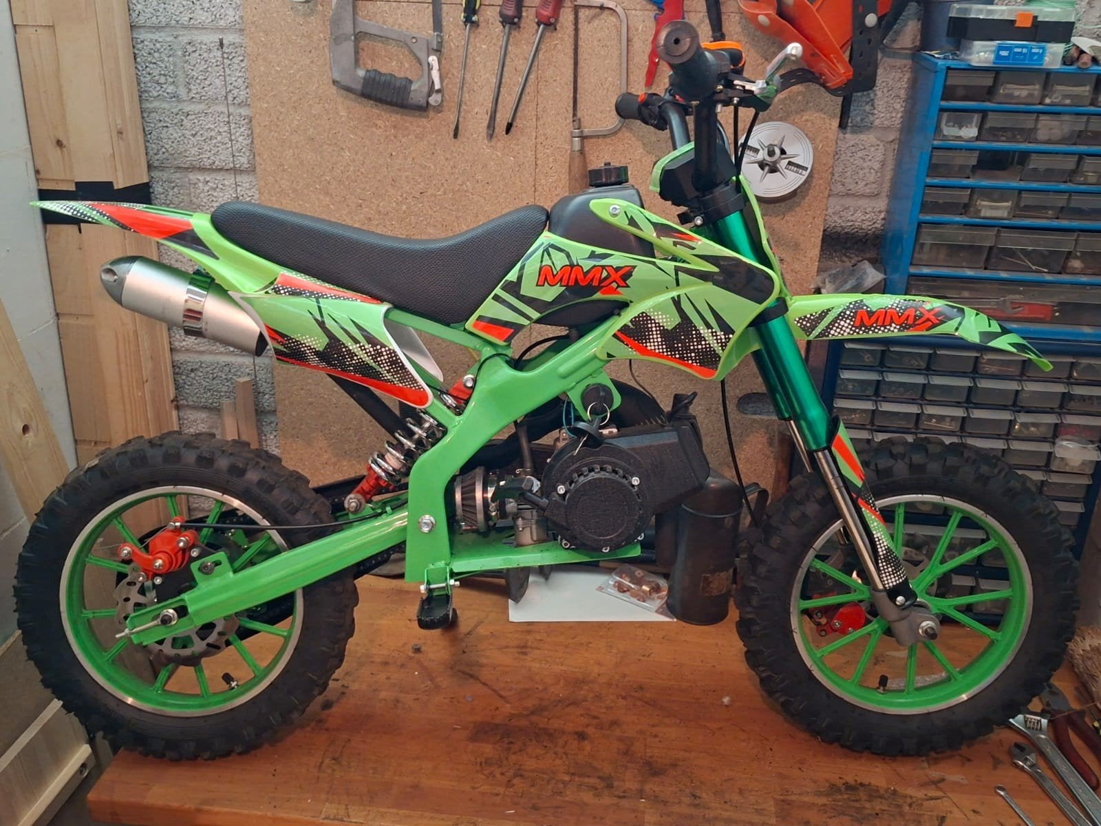 Z.g.a.n 49cc crossmotor / mini crosser – MMX, Fietsen en Brommers, Minibikes, Midibikes en Pitbikes, Zo goed als nieuw, Dirtbike